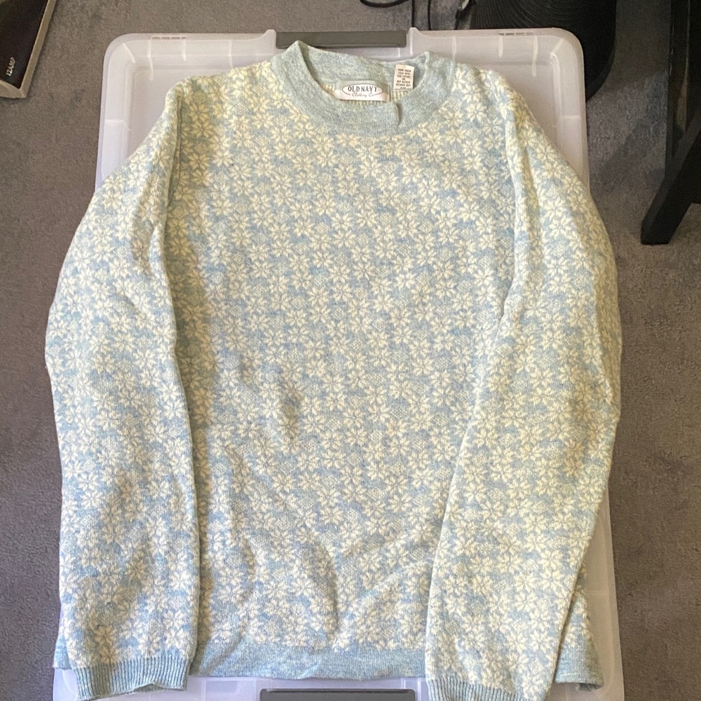 Vintage lambs wool snowflake sweater, Old Navy